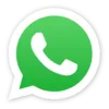 Icono de WhatsApp color blanco con fondo oscuro